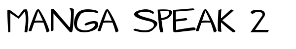 Manga Speak 2 font preview